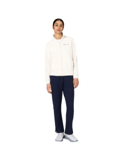 Dres damski champion full zip suit kremowo-granatowy 117988 ys084
