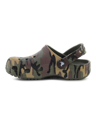 Crocs classic camouflage clog k army green/multi 211879-3tc