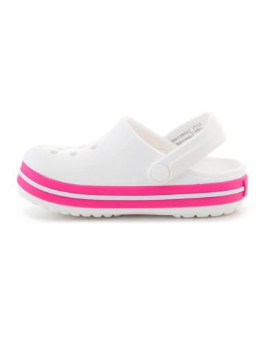 Crocs crocband kids clog t white/pink crush 207005-6wu