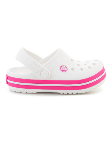 Crocs crocband kids clog t white/pink crush 207005-6wu