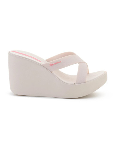 Ipanema high fashion ii slide fem beige/glitter/pink 83646-bo701
