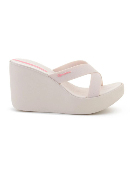Ipanema high fashion ii slide fem beige/glitter/pink 83646-bo701