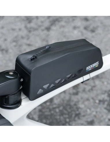 Torba rowerowa rockbros road to sky as-142 na ramę wodoodporna 1l - czarna