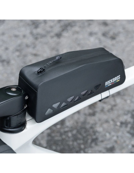 Torba rowerowa rockbros road to sky as-142 na ramę wodoodporna 1l - czarna