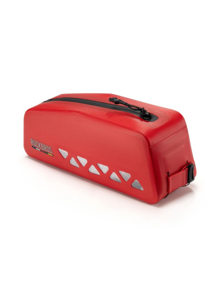 Torba rowerowa rockbros road to sky as-142 na ramę wodoodporna 1l - czerwona