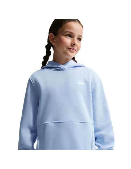 Bluza dla dzieci nike sportswear club fleece błękitna fd3000 408