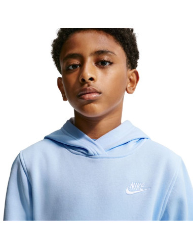 Bluza dla dzieci nike sportswear club fleece błękitna fd3000 408