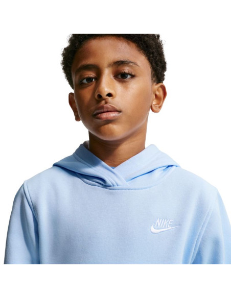 Bluza dla dzieci nike sportswear club fleece błękitna fd3000 408