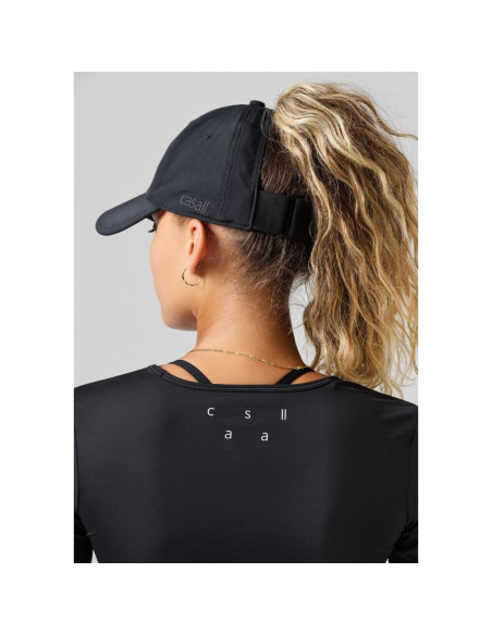 Czapka z daszkiem casall performance high ponytail cap kolor czarny