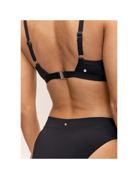 Stanik kąpielowy casall overlap bikini top kolor czarny