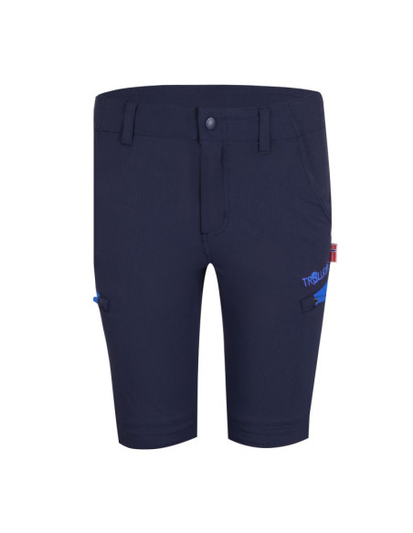 Spodnie zapinane na zamek dziecięce dla chłopca/dziewczynki trollkids kids kjerag zip-off pants navy/medium blue (177-117)