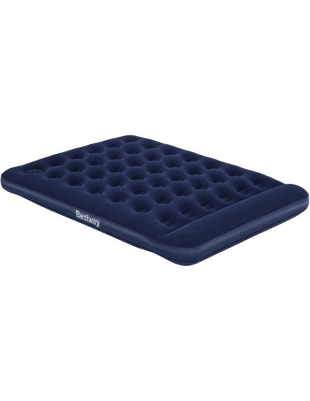 Materac welurowy dwuosobowy bestway z pompką 203x152x28 cm 67226