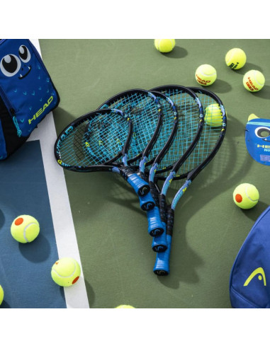 Rakieta do tenisa ziemnego head novak 23 cv3 3/4 w pokrowcu czarno-niebieska 235014 sc06