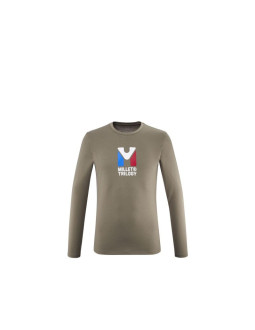 Koszulka millet m chamonix tri ts ls brązowa