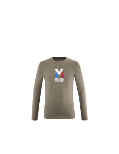 Koszulka millet m chamonix tri ts ls brązowa