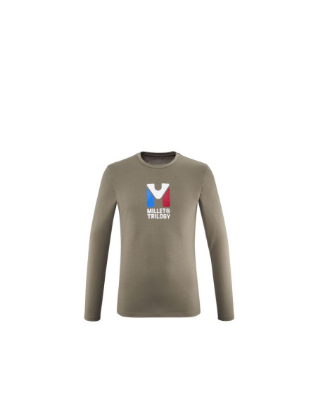 Koszulka millet m chamonix tri ts ls brązowa