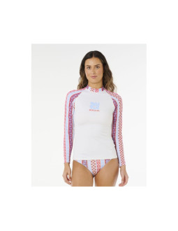 Lycra damska rip curl coastal instinct upf ls rv biała
