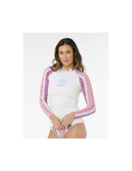 Lycra damska rip curl coastal instinct upf ls rv biała