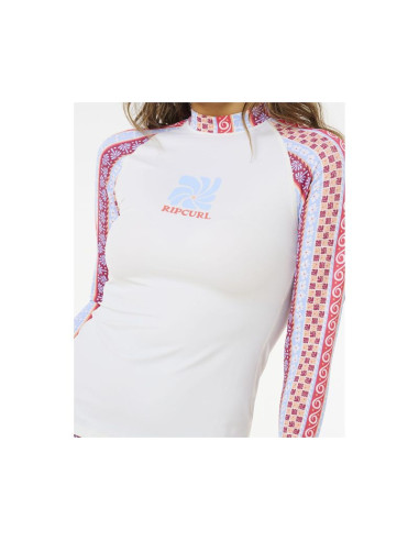 Lycra damska rip curl coastal instinct upf ls rv biała