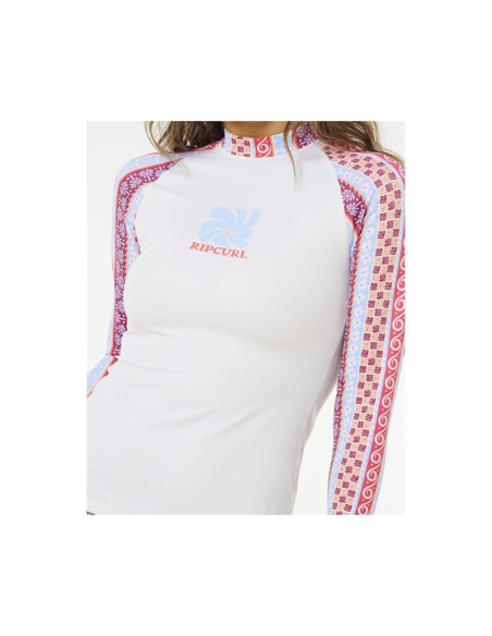 Lycra damska rip curl coastal instinct upf ls rv biała