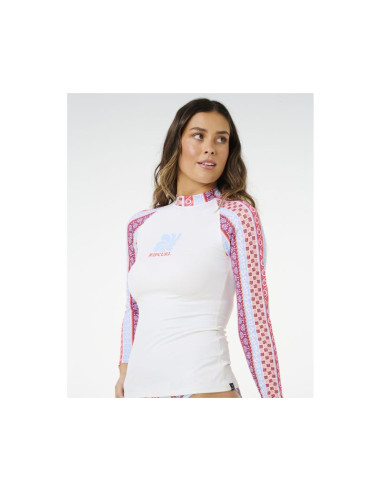 Lycra damska rip curl coastal instinct upf ls rv biała