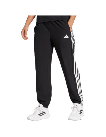 Spodnie damskie adidas train essentials 3-stripes woven czarne ji8313