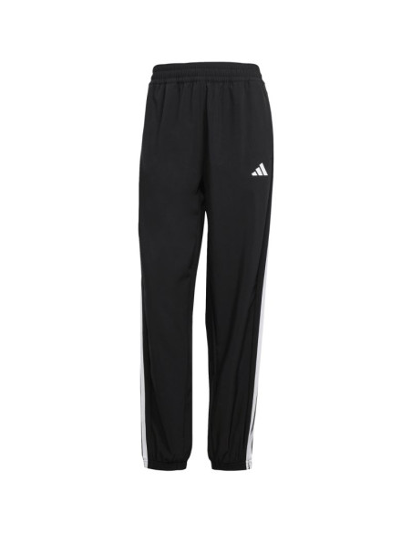 Spodnie damskie adidas train essentials 3-stripes woven czarne ji8313