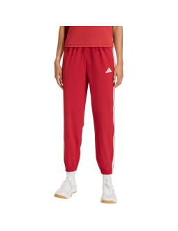 Spodnie damskie adidas train essentials 3-stripes woven czerwone kf8554