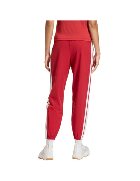 Spodnie damskie adidas train essentials 3-stripes woven czerwone kf8554
