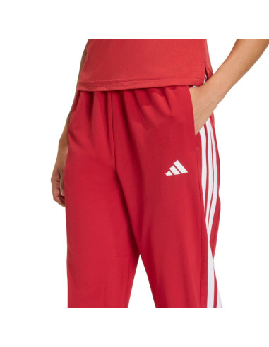 Spodnie damskie adidas train essentials 3-stripes woven czerwone kf8554