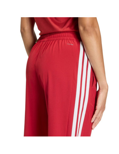 Spodnie damskie adidas train essentials 3-stripes woven czerwone kf8554