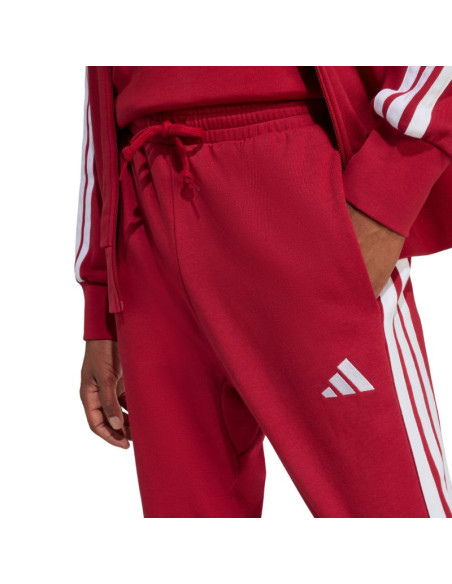 Spodnie męskie adidas essential 3-stripes french terry bordowe kr2702