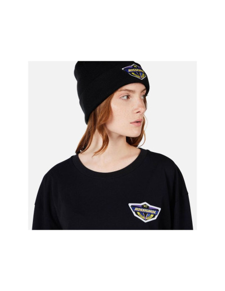 Koszulka unisex rossignol super ls tee czarna