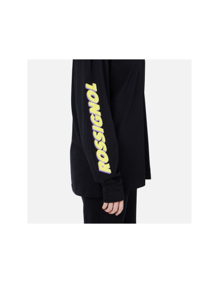 Koszulka unisex rossignol super ls tee czarna