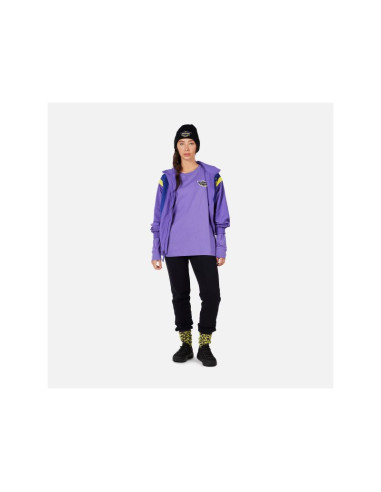 Koszulka unisex rossignol super ls tee fioletowa