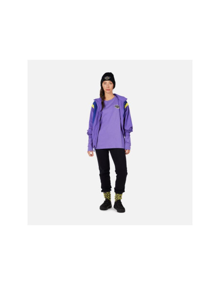 Koszulka unisex rossignol super ls tee fioletowa