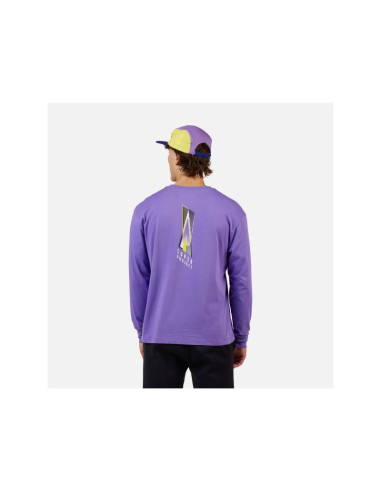 Koszulka unisex rossignol super ls tee fioletowa