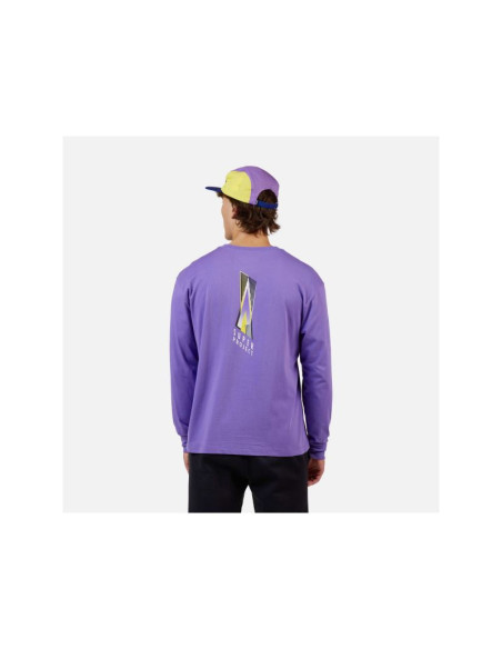 Koszulka unisex rossignol super ls tee fioletowa