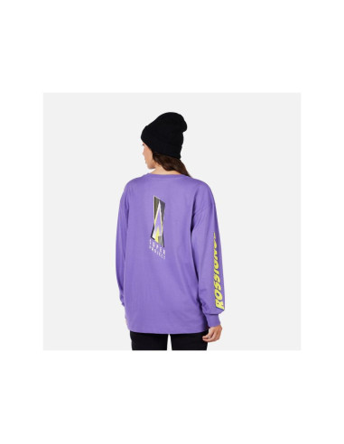 Koszulka unisex rossignol super ls tee fioletowa