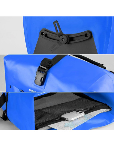 Sakwa rowerowa rockbros 30140022004 wodoodporna 25-32l - niebieska