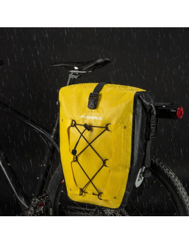Sakwa rowerowa rockbros 30140022005 wodoodporna 25-32l - żółta