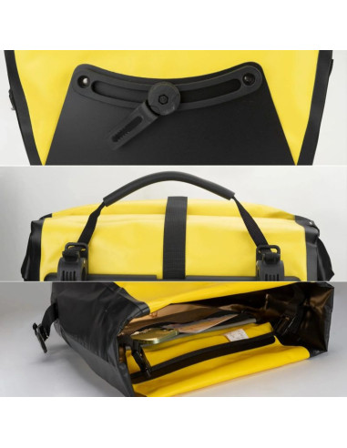 Sakwa rowerowa rockbros 30140022005 wodoodporna 25-32l - żółta