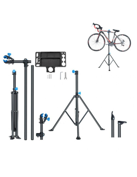 Stojak serwisowy wozinsky wss-180 z pokrętłami podłogowy do rowerów 30 kg - czarny
