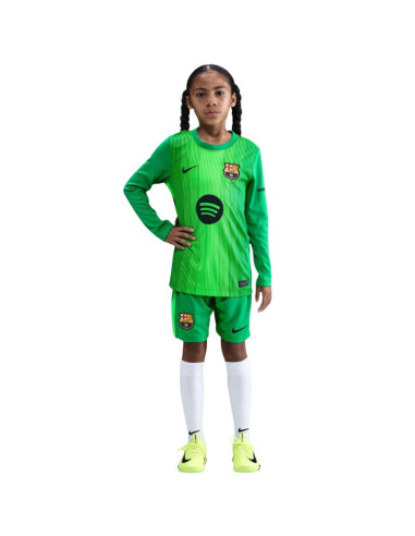 Spodenki dla dzieci nike fc barcelona 2025/26 stadium goalkeeper zielone hq0475 310