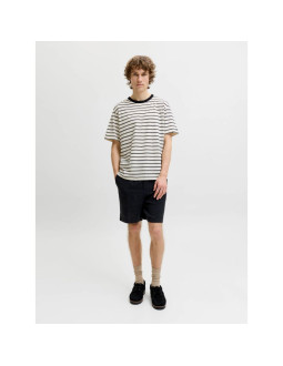 Jack&jones męskie szorty jpstjaiden coba stripe jog shorts reg sn 12274413 black 2