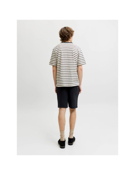 Jack&jones męskie szorty jpstjaiden coba stripe jog shorts reg sn 12274413 black