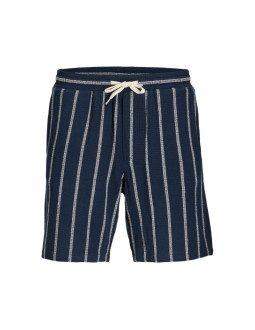 Jack&jones męskie szorty w paski jpstjaiden coba stripe jog shorts reg sn 12274413 sky captain/stripes