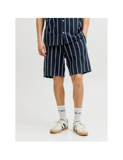 Jack&jones męskie szorty w paski jpstjaiden coba stripe jog shorts reg sn 12274413 sky captain/stripes 2