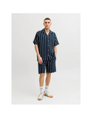 Jack&jones męskie szorty w paski jpstjaiden coba stripe jog shorts reg sn 12274413 sky captain/stripes