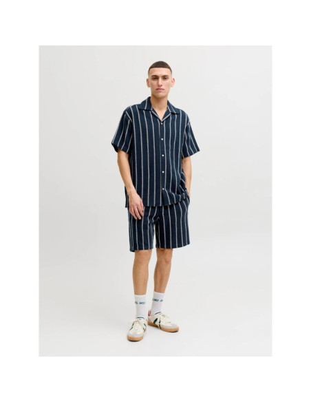 Jack&jones męskie szorty w paski jpstjaiden coba stripe jog shorts reg sn 12274413 sky captain/stripes